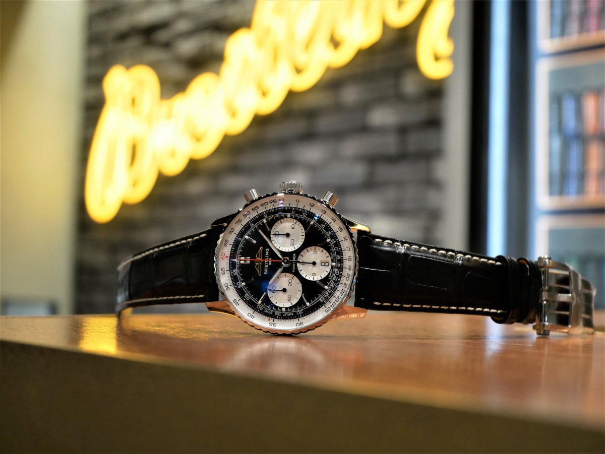 22mm ナビタイマーBREITLING ブライトリング 7連 ベルト 441A - 金属ベルト